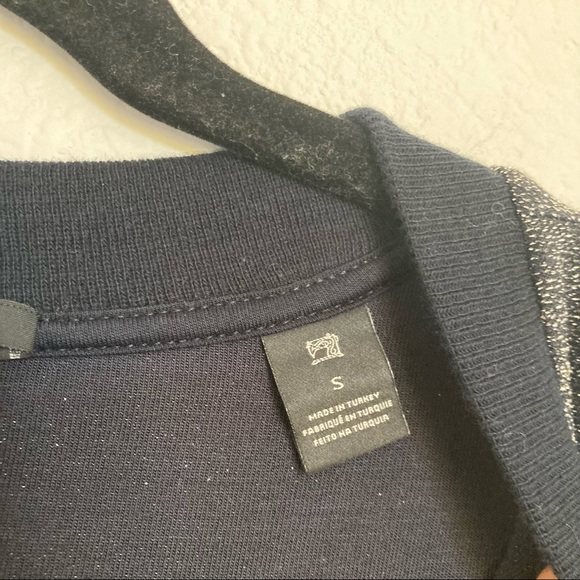 Maison Scotch & Soda Sparkly Lurex Glitter Multicolor Colorblock Tee Top Small - Picture 4 of 6